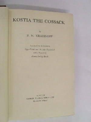 Imagen del vendedor de Kostia The Cossack a la venta por Kennys Bookstore