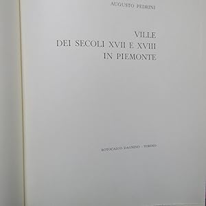 Imagen del vendedor de Ville dei secoli XVII e XVIII in Piemonte a la venta por Antonio Pennasilico