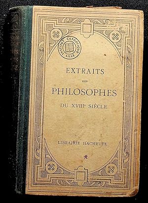 Imagen del vendedor de Extraits des philosophes du XVIIIe sicle a la venta por LibrairieLaLettre2