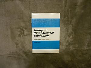Trilingual Psychological Dictionary volume 1 : English/French/German