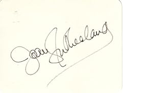 Autograph / signature of the great Australian soprano and opera singer, Joan Sutherland.