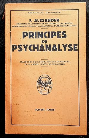 Seller image for Principes de psychanalyse for sale by LibrairieLaLettre2