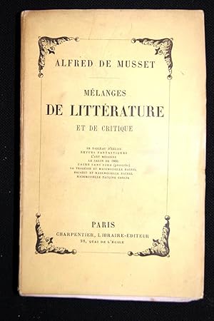 Seller image for MELANGES DE LITTERATURE ET DE CRITIQUE for sale by Librairie RAIMOND