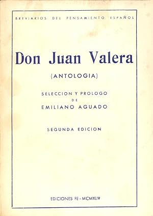 Image du vendeur pour DON JUAN VALERA (ANTOLOGIA) mis en vente par Libreria 7 Soles