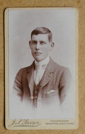 Image du vendeur pour Carte De Visite Photograph: A Studio Portrait of Young Man. mis en vente par N. G. Lawrie Books