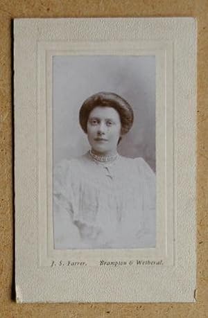 Image du vendeur pour Carte De Visite Photograph: A Studio Portrait of Young Woman. mis en vente par N. G. Lawrie Books