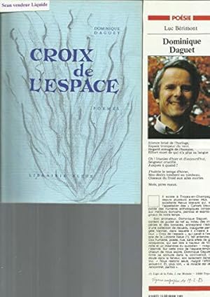 Image du vendeur pour Croix de l'espace. Pomes mis en vente par JLG_livres anciens et modernes