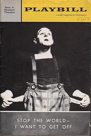Imagen del vendedor de Playbill: Stop the World I Want to Get Off - Sam S. Shubert Theatre a la venta por Mr Pickwick's Fine Old Books