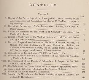 Annual Report of the American Historical Association for the Year 1907, Volume I Only. Francisco ...