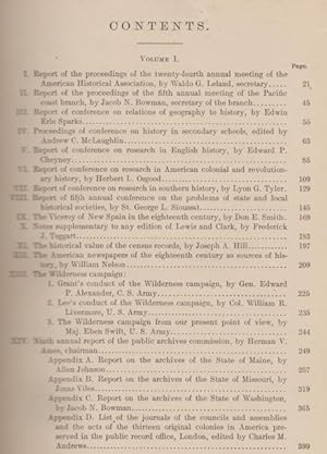 Annual Report of the American Historical Association for the Year 1908, Volume I Only.
