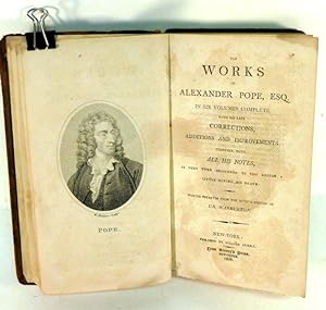 Seller image for THE WORKS OF ALEXANDER POPE, ESQ. VOLUME I. CONTAINING HIS JUVENILE POEMS AND TRANSLATIONS for sale by RON RAMSWICK BOOKS, IOBA