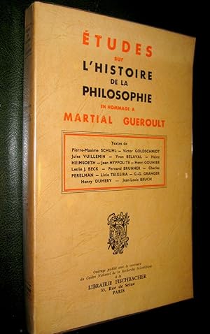 Imagen del vendedor de Hommage  Martial Guroult. L'histoire de la philosophie, ses problmes, ses mthodes. a la venta por Le Chemin des philosophes