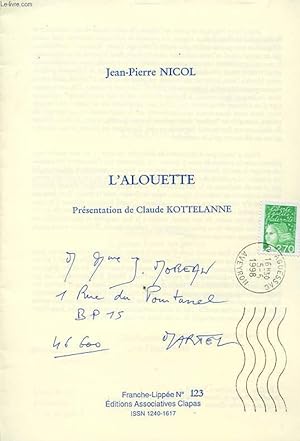 Bild des Verkufers fr L ALOUETTE zum Verkauf von Le-Livre