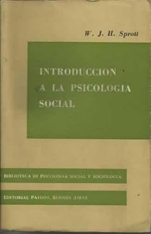 Seller image for INTRODUCCIN A LA PSICOLOGA SOCIAL for sale by Librera Cajn Desastre