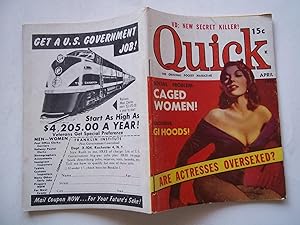 Imagen del vendedor de Quick: The Original Pocket Magazine! (April 1955, Vol. 1 No. 4) (News, Scandal, and Cheesecake Men's Pocket-Sized Digest Magazine) a la venta por Bloomsbury Books