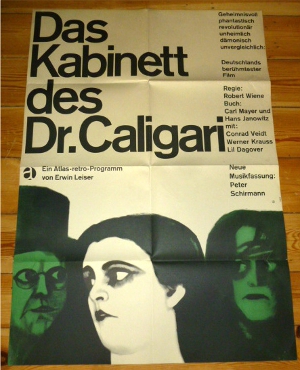 Original-Kinoposter: Das Kabinett Des Dr. Caligari. Ein Atlas-Retro-Programm Von Erwin Leiser.
