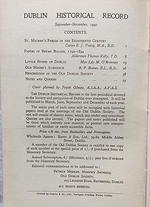 Dublin Historical Record - Vol III, No. I - September-November, 1940