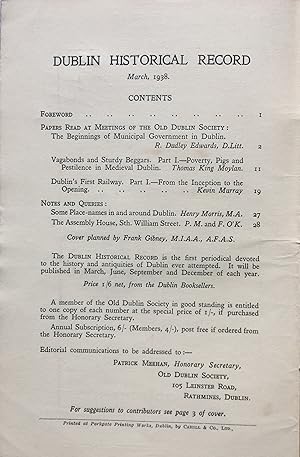 Dublin Historical Record - Vol I, No. I - March, 1938