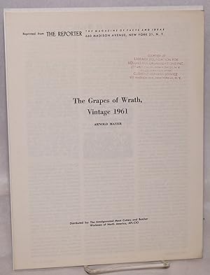 Seller image for The Grapes of Wrath, vintage 1961 [brochure] for sale by Bolerium Books Inc.