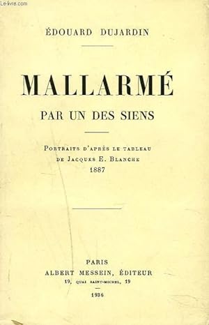 Bild des Verkufers fr MALLARME PAR UN DES SIENS. zum Verkauf von Le-Livre