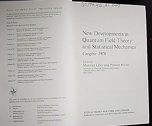 Bild des Verkufers fr New Developments in Quantum Field Theory and Statistical Mechanics - Cargese 1976 zum Verkauf von Virtual Books