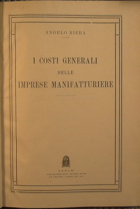 I costi generali delle imprese manifatturiere