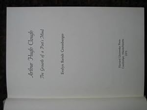 Bild des Verkufers fr Arthur Hugh Clough: The Growth of a Poet's Mind zum Verkauf von Tiger books