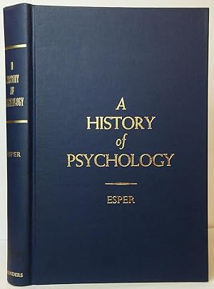 Immagine del venditore per A History of Psychology venduto da Stephen Peterson, Bookseller