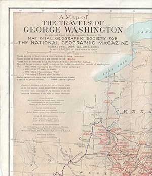 Imagen del vendedor de A Map of the Travels of George Washington a la venta por Antipodean Books, Maps & Prints, ABAA