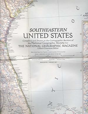 Imagen del vendedor de Map of Southeastern United States a la venta por Antipodean Books, Maps & Prints, ABAA