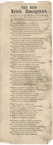 The New Irish Emigrant (Broadside Ballad)