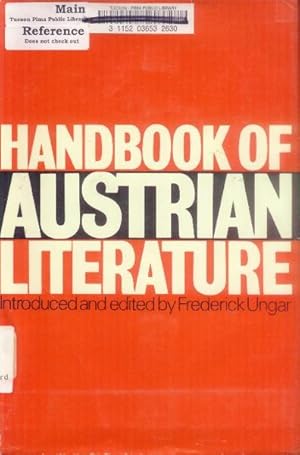 Immagine del venditore per Handbook of Austrian Literature venduto da Paperback Recycler