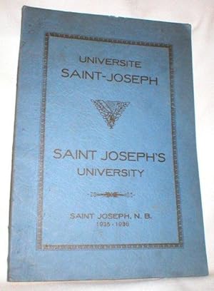 Universite Saint- Joseph ; Saint Joseph, N.B. 1935-1936