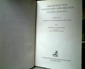Grundriss der römischen Geschichte : Mit Quellenkunde. 1. Bd., Rebublik und Kaiserzeit bis 284 n....