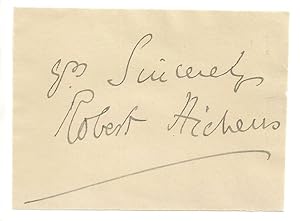 Robert Hichens: Autograph / signature.