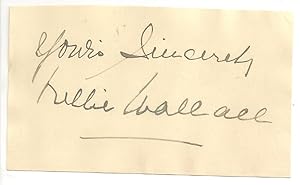 Nellie Wallace: Autograph / signature.