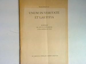 Bild des Verkufers fr Caritas in Leipzig vor der Reformation. - Sonderdruck aus : Unum in veritate et laetitia - Bischof Dr. Otto Splbeck zum Gedchtnis. zum Verkauf von books4less (Versandantiquariat Petra Gros GmbH & Co. KG)