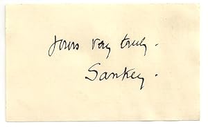 Sankey: Autograph / signature.