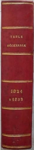 Table décennale du Bulletin des lois, depuis le 1er janvier 1824 jusqu'au 31 décembre 1833.