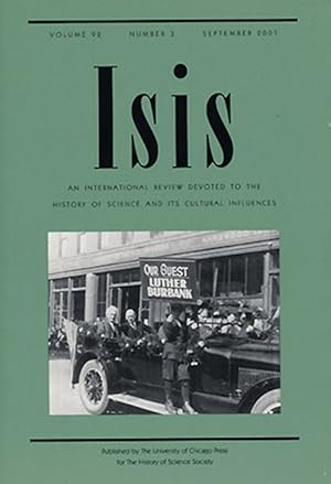 Immagine del venditore per Isis (Volume 92, Number 3, September 2001) venduto da Diatrope Books