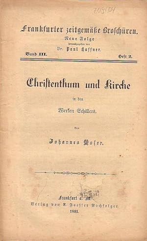 Imagen del vendedor de Frankfurter zeitgeme Broschren. Neue Folge Band III. Heft 2. - Christenthum und Kirche. a la venta por Antiquariat Carl Wegner