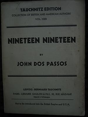 Imagen del vendedor de Nineteen Nineteen a la venta por Tiger books