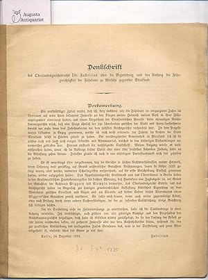 Immagine del venditore per Denkschrift des Oberlandesgerichtsraths Dr. Fabricius ber die Begrndung und den Umfang der Fhrgerechtigkeit der Fhrleute zu Altefhr gegenber Stralsund. venduto da Augusta-Antiquariat GbR