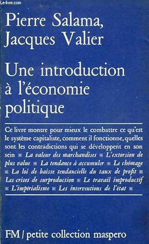 Seller image for UNE INTRODUCTION A L'ECONOMIE POLITIQUE for sale by Le-Livre