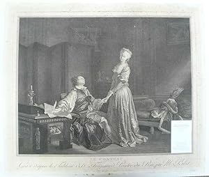 Bild des Verkufers fr Le Contrat. (Der Ehevertrag). Kupferstich nach Fragonard von Maurice Blot (1753 - Paris - 1818). zum Verkauf von Antiquariat Joachim Lhrs