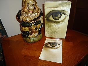 Seller image for BEFORE I GO TO SLEEP+++SIGNED GOLD EDGED EXCLUSIVE EDITION OF 500 COPIES PLUS POSTCARD+++A STUNNING DEBUT NOVEL+++FIRST EDITION FIRST PRINT+++ for sale by Long Acre Books