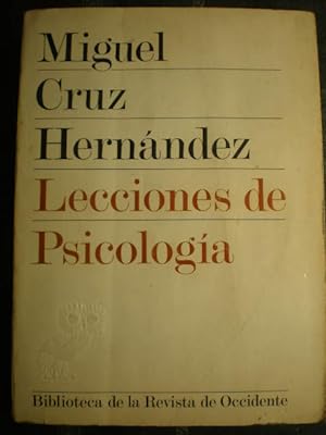 Bild des Verkufers fr Lecciones De Psicologa zum Verkauf von Librera Antonio Azorn