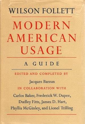 Imagen del vendedor de MODERN AMERICAN USAGE : A Guide a la venta por Grandmahawk's Eyrie