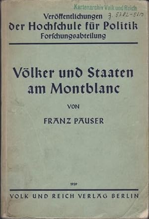 Seller image for Volker und Staaten am Montblanc for sale by Kaaterskill Books, ABAA/ILAB