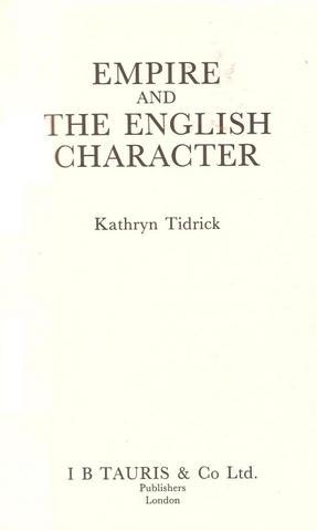 Empire and the English Character